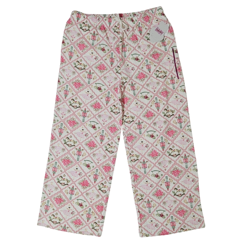 VIRAL Target Nutcracker Pants Fleece Vinyl Threads Women XXL Off-White Holiday